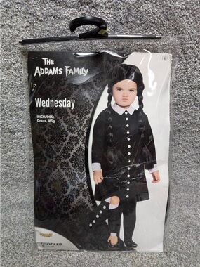 Spirit The Addams Family Wednesday Toddler Costume - Black & White
